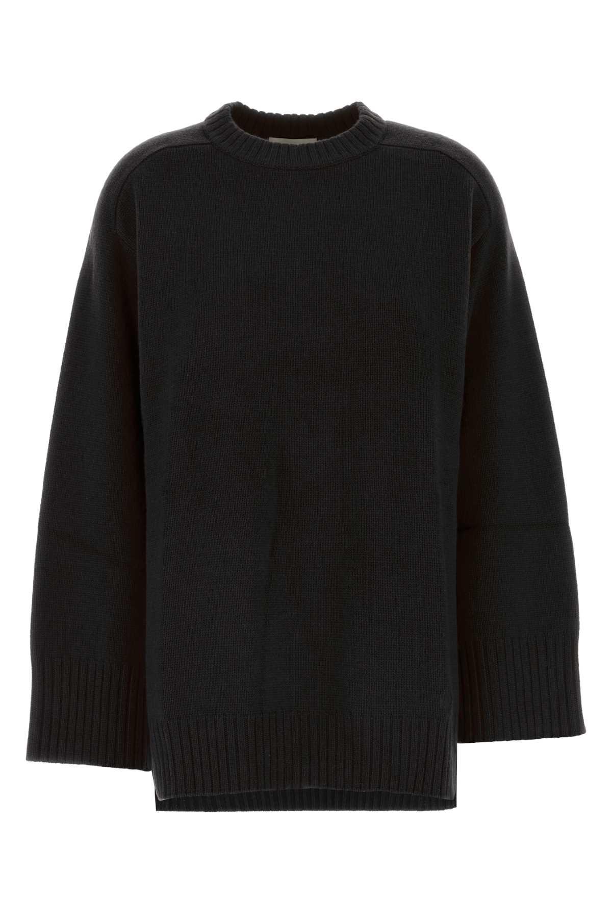 loulou studio black wool blend oversize safi sweater