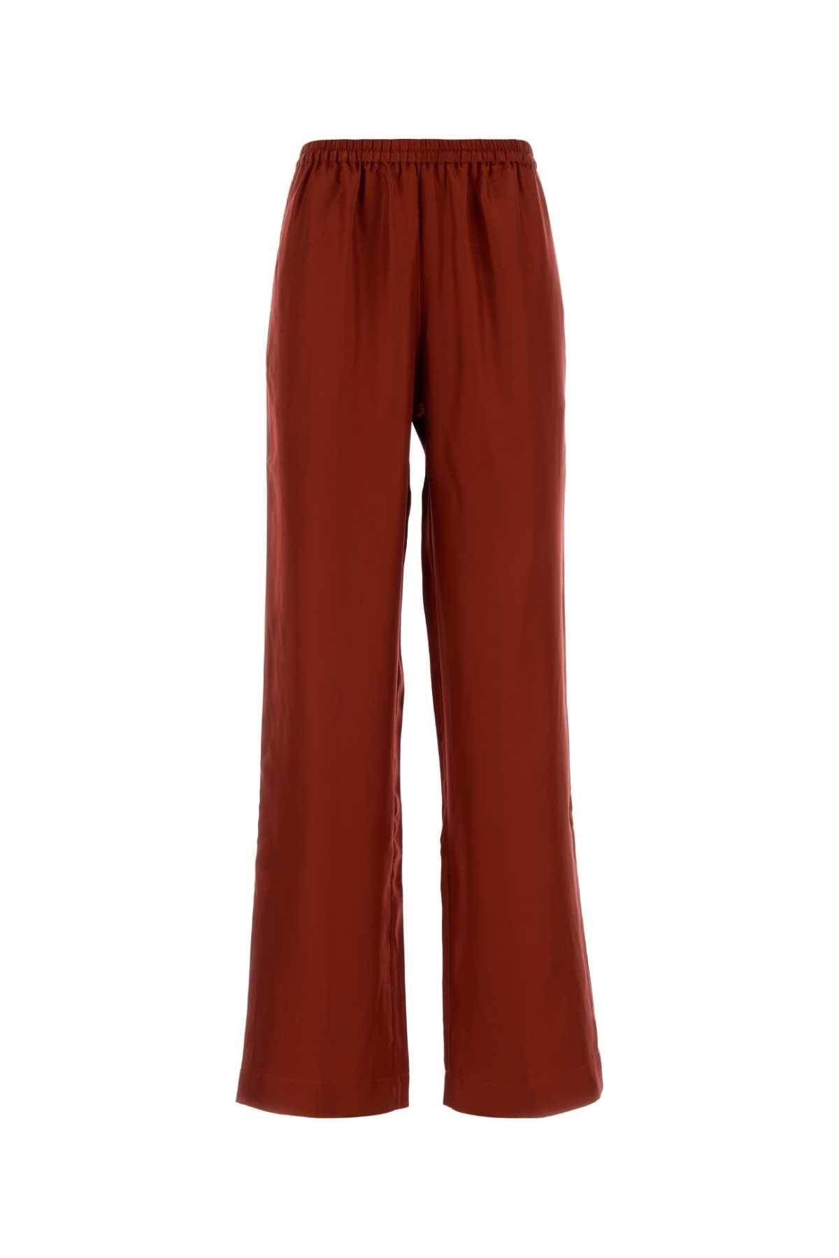 loulou studio brick satin alera palazzo pant