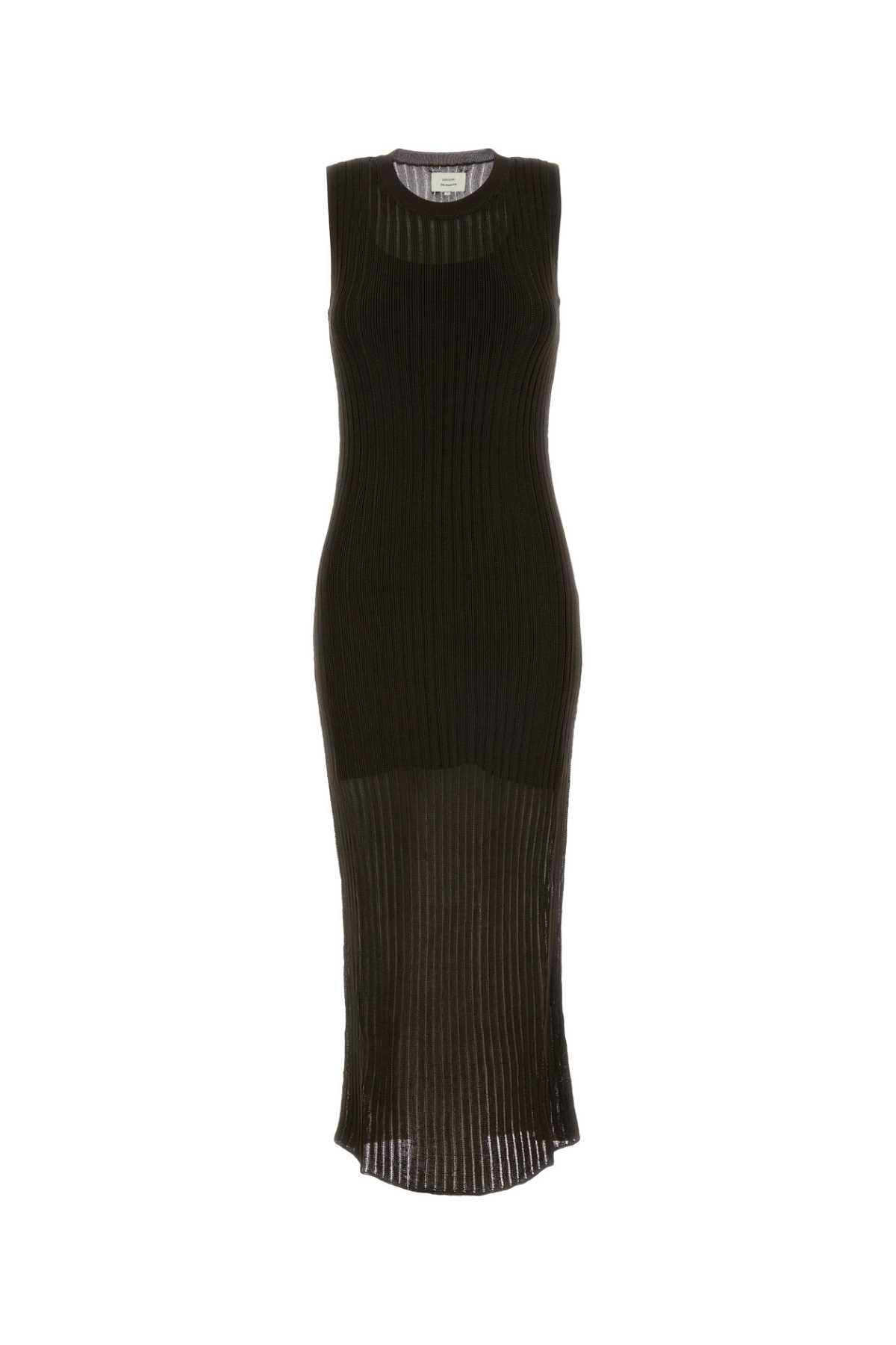 loulou studio chocolate knit icaria dress