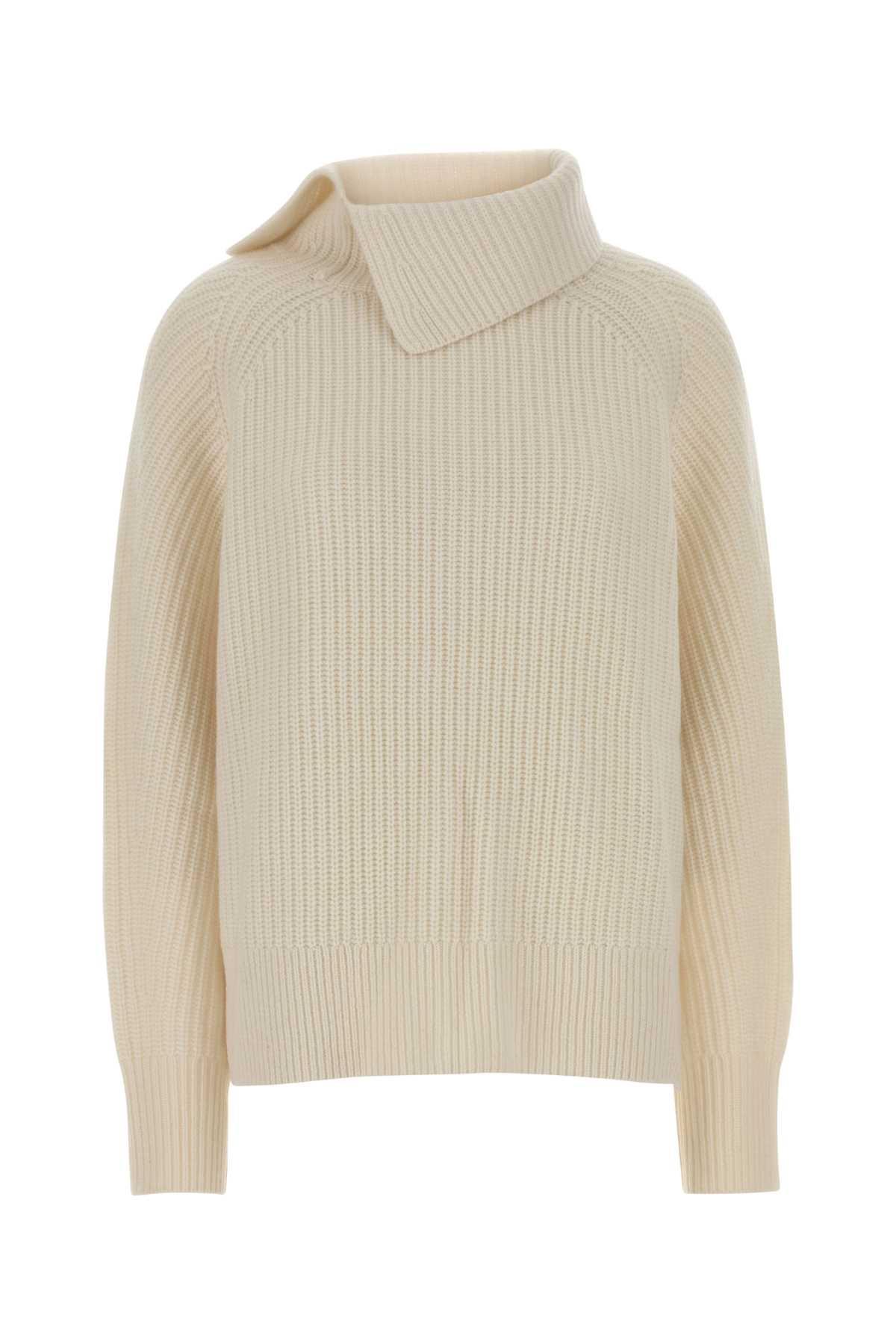 loulou studio ivory cashmere cecil sweater