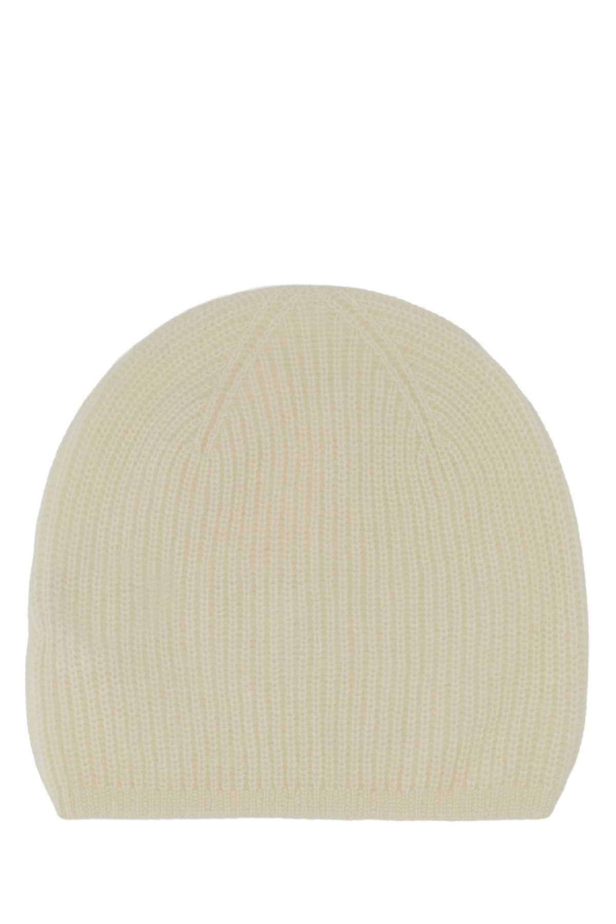 loulou studio ivory cashmere flyn beanie hat