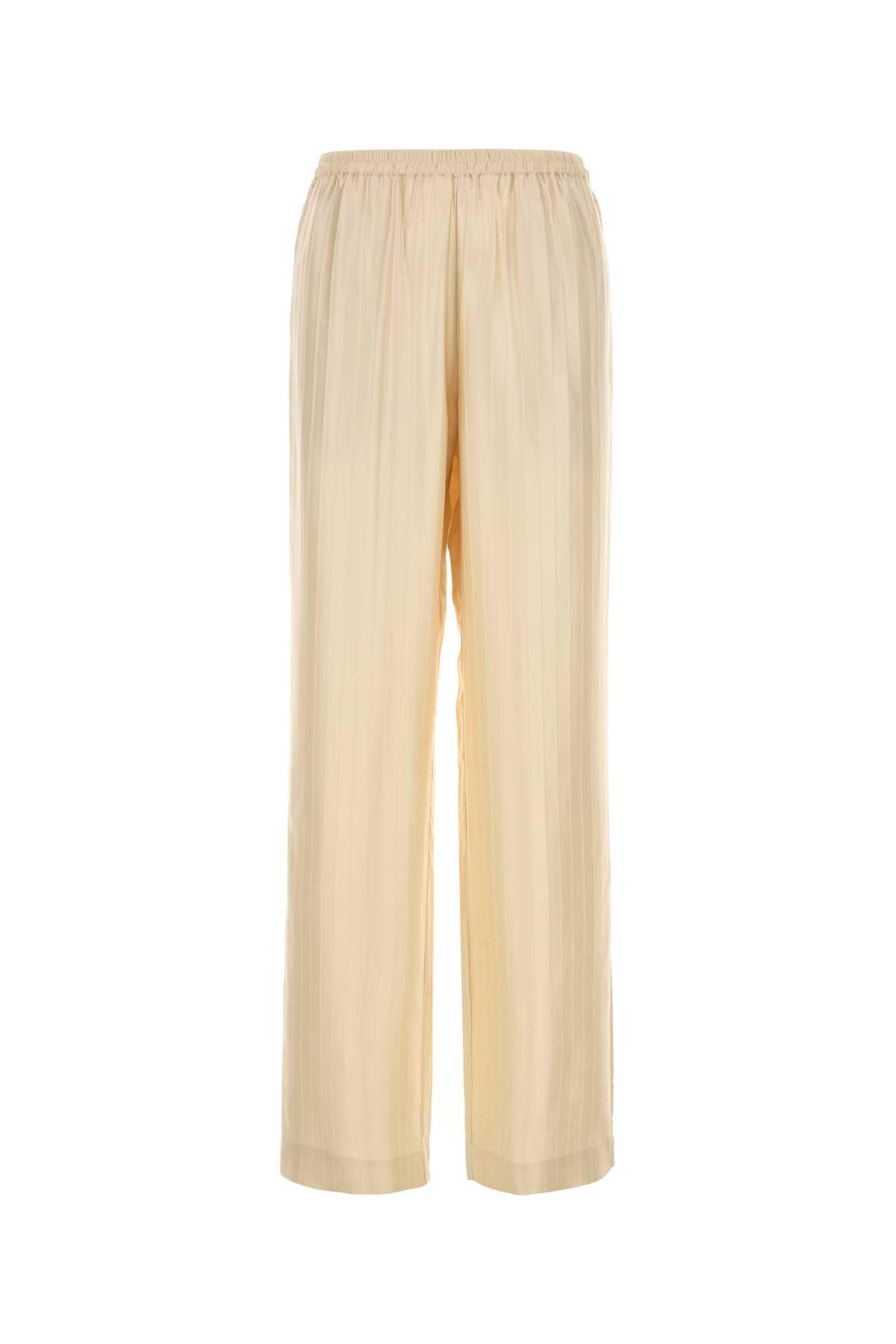 loulou studio ivory satin kadala palazzo pant
