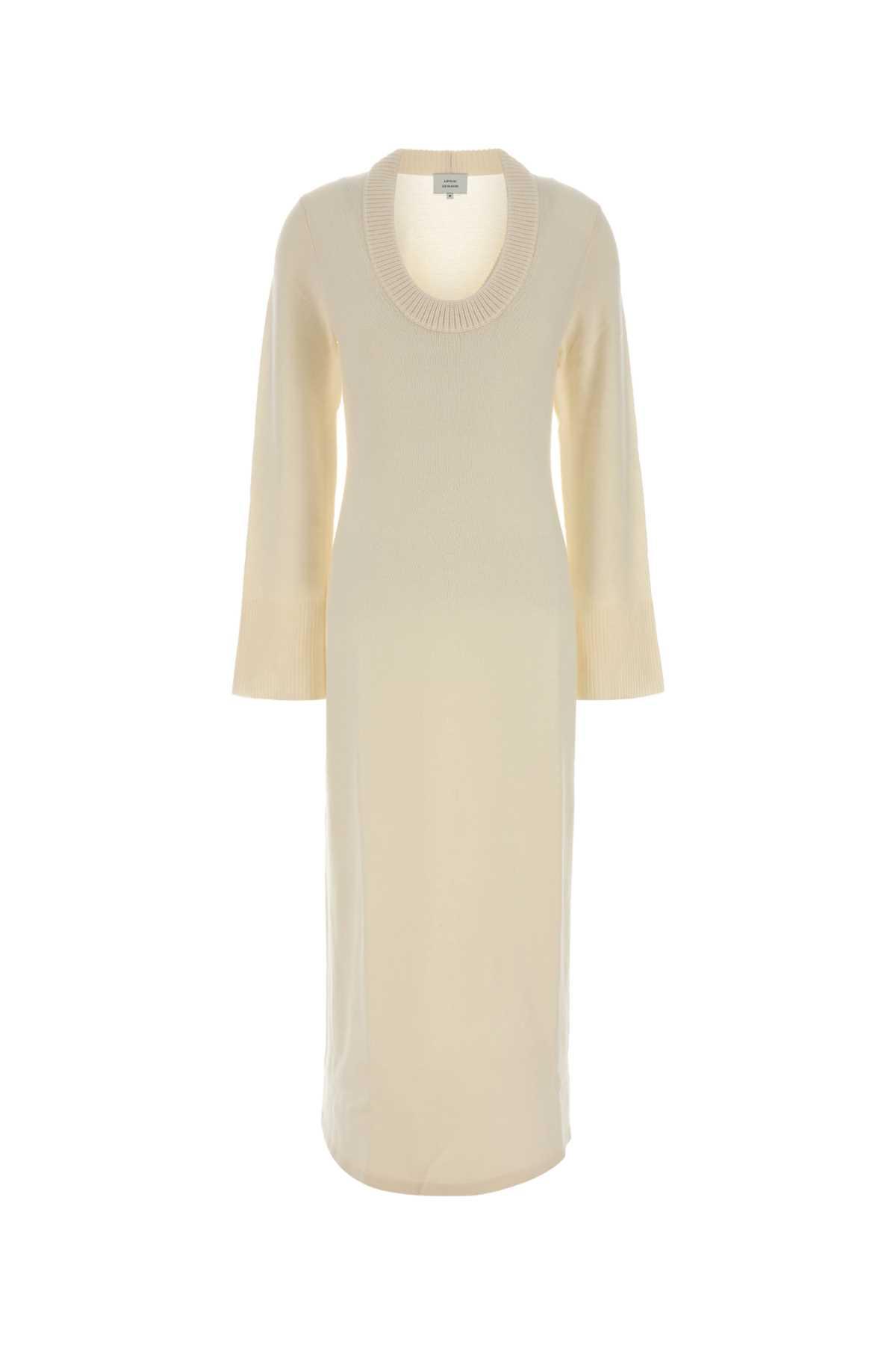 loulou studio ivory wool blend ari dress
