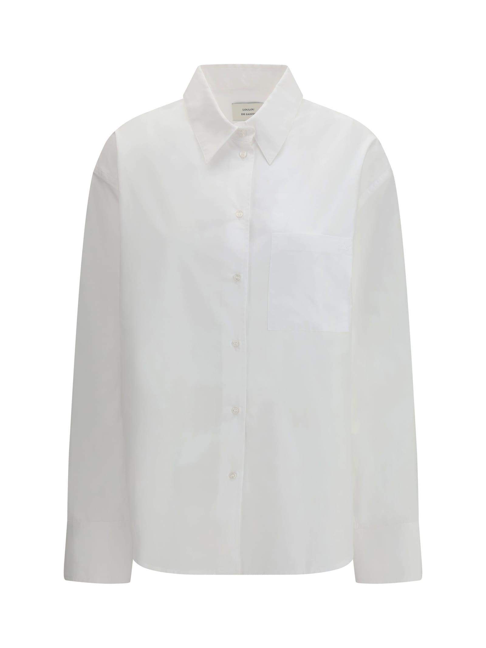 loulou studio lee shirt in cotton poplin