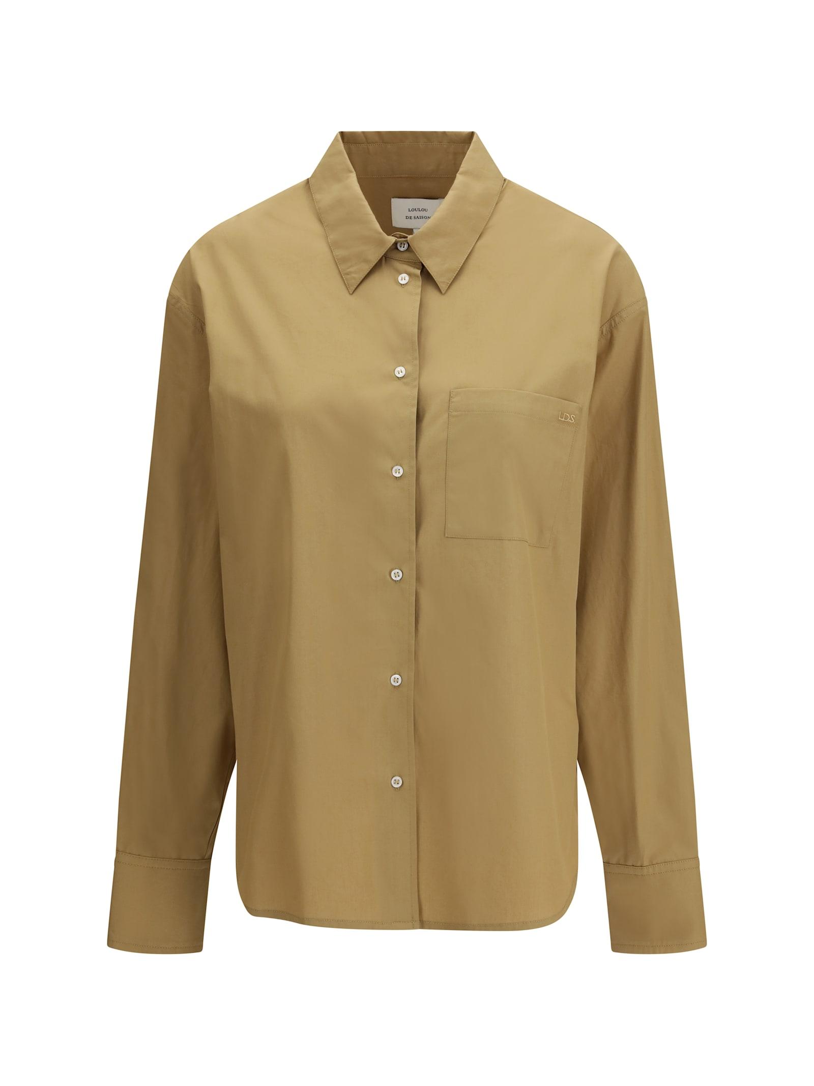 loulou studio lee shirt in cotton poplin