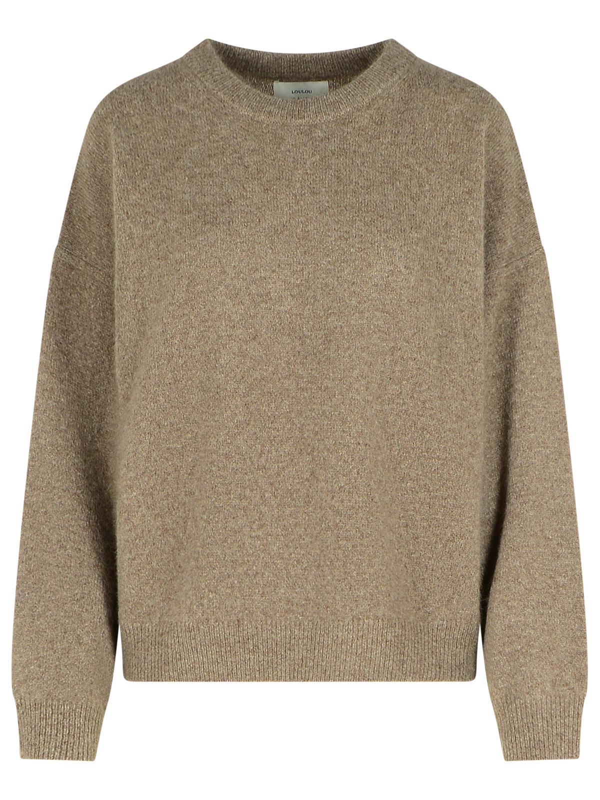loulou studio melange cenere wool blend sweater