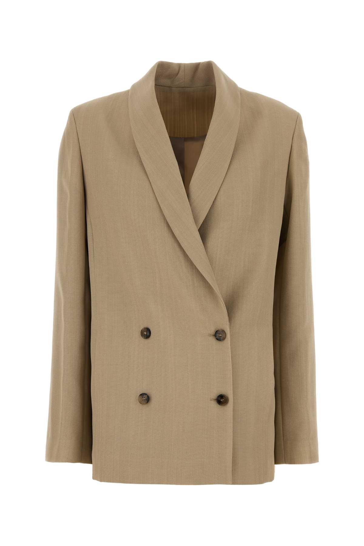 loulou studio sand twill minka blazer