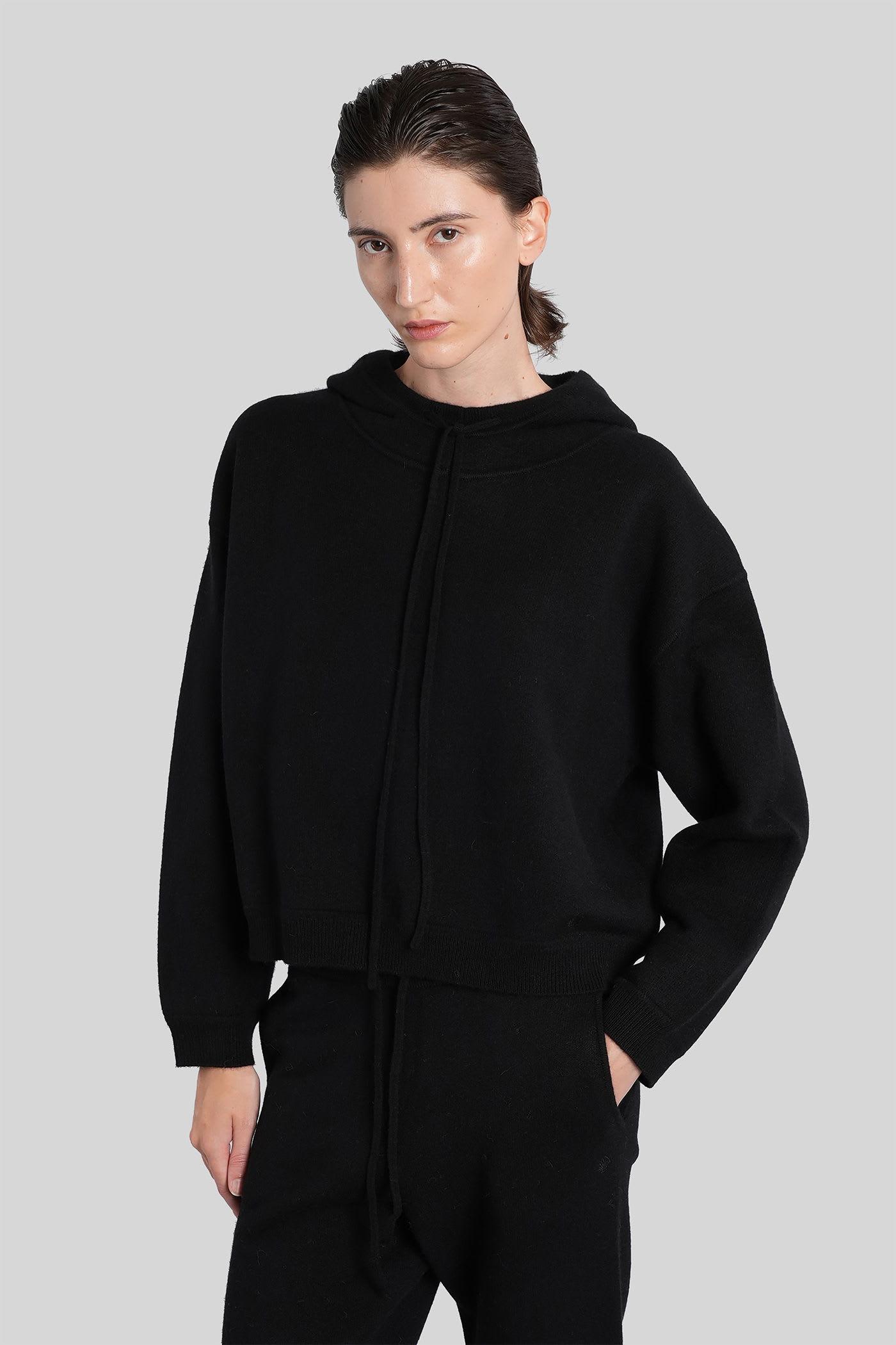 loulou studio sarla lds sweatshirt in black cashmere