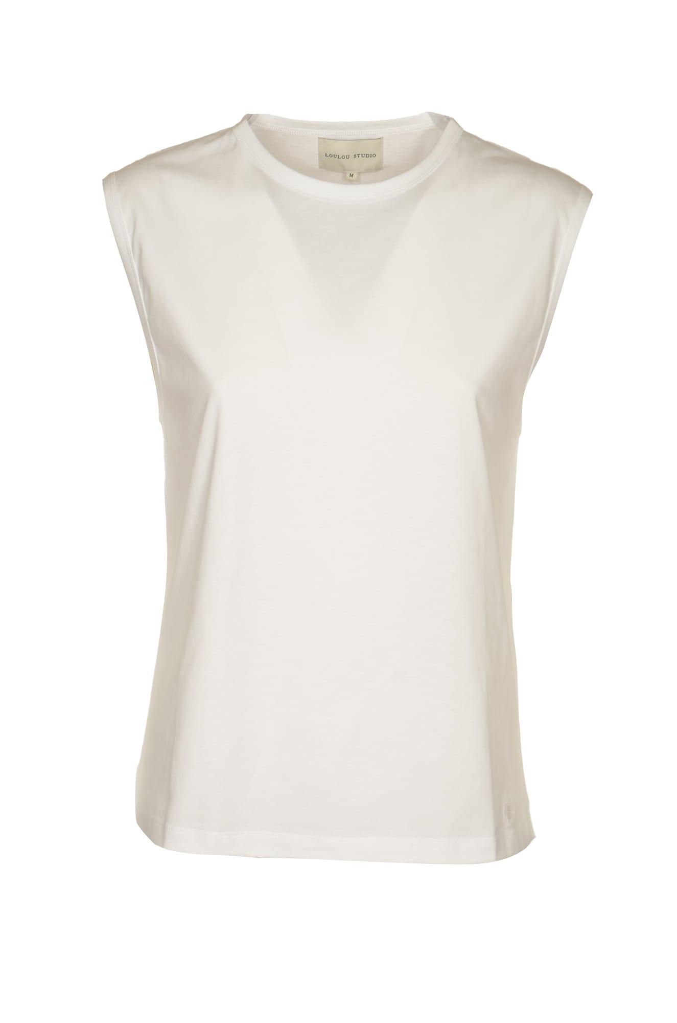 loulou studio sleeveless fitted top