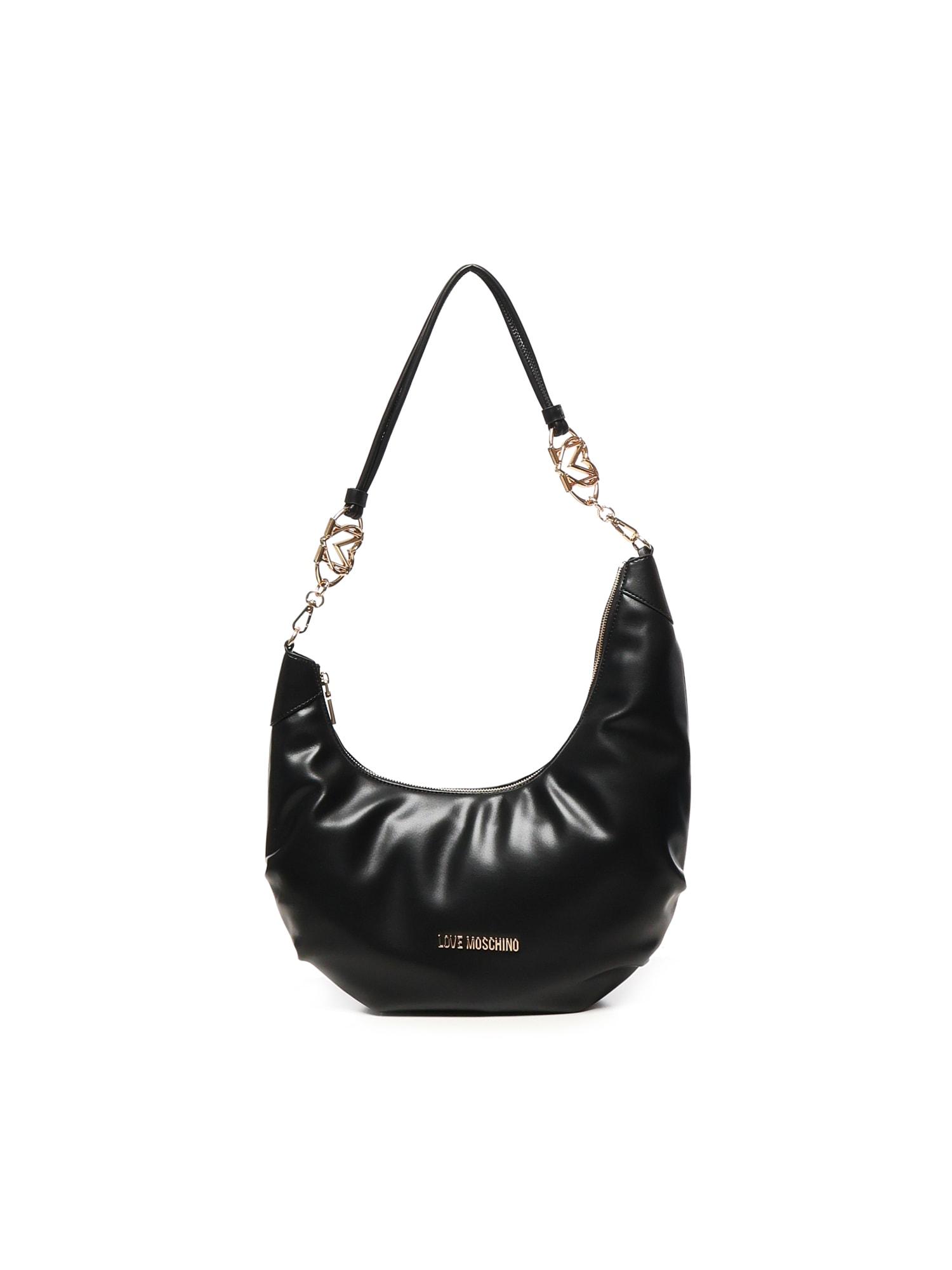 love moschino asymmetrical hobo bag