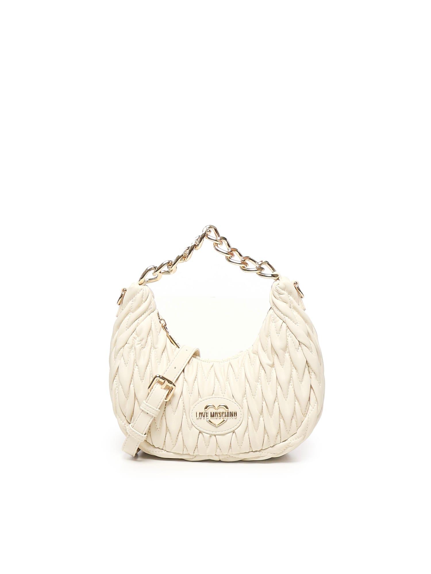 love moschino quilted bag with logo