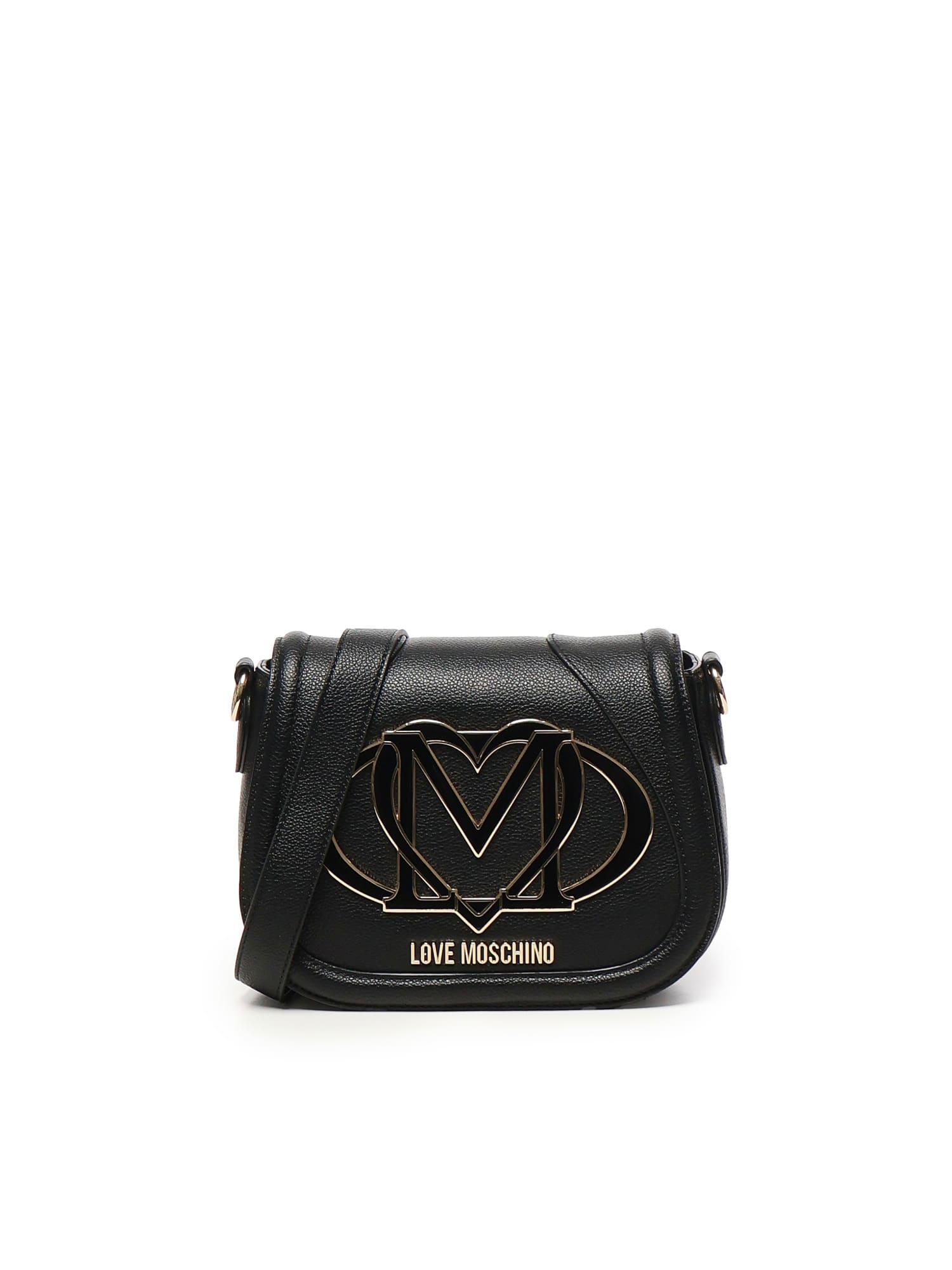 love moschino shoulder bag with maxi logo