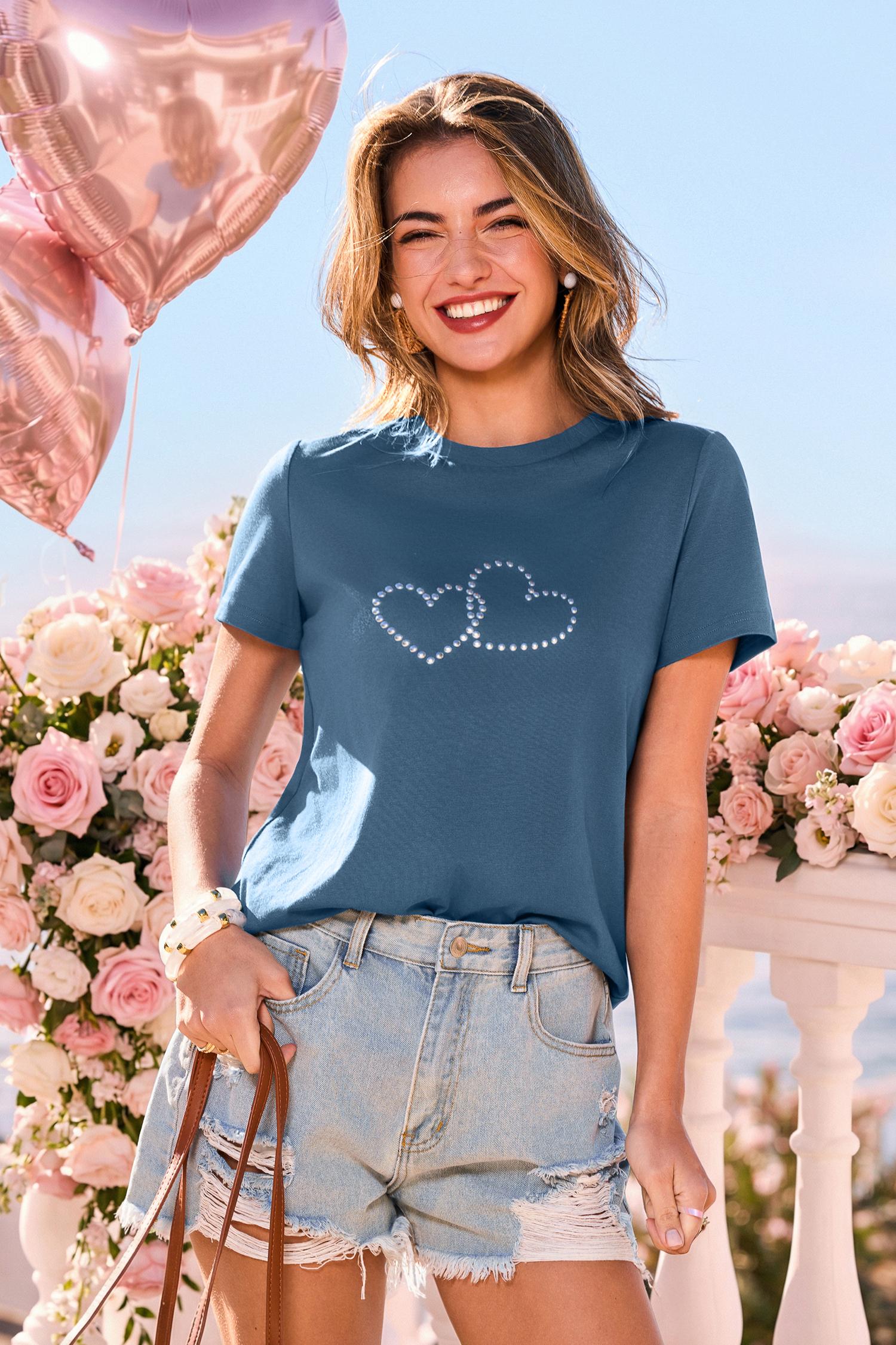 love motif heart tee - l