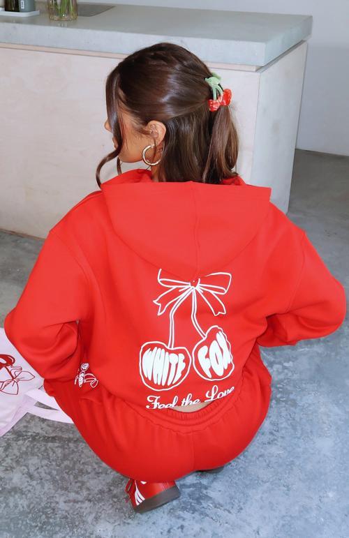 love of my life oversized hoodie red