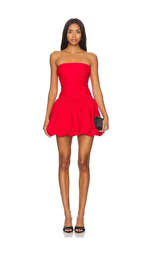 lovers and friends abigail mini dress in red.