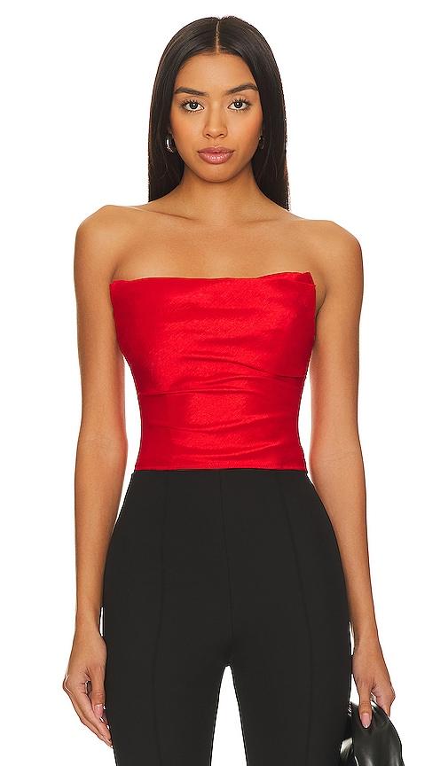 lovers and friends adler top in red.