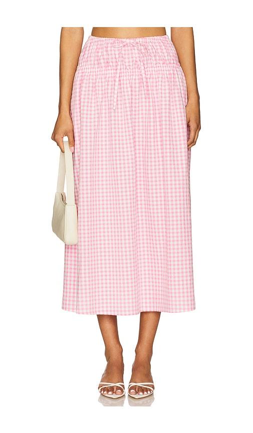 lovers and friends aimee maxi skirt in pink.
