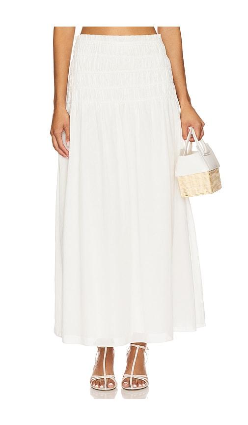 lovers and friends alessia maxi skirt in white.