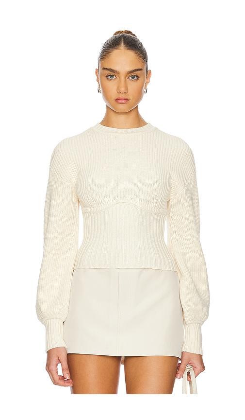 lovers and friends anastasia knit sweater in ivory.