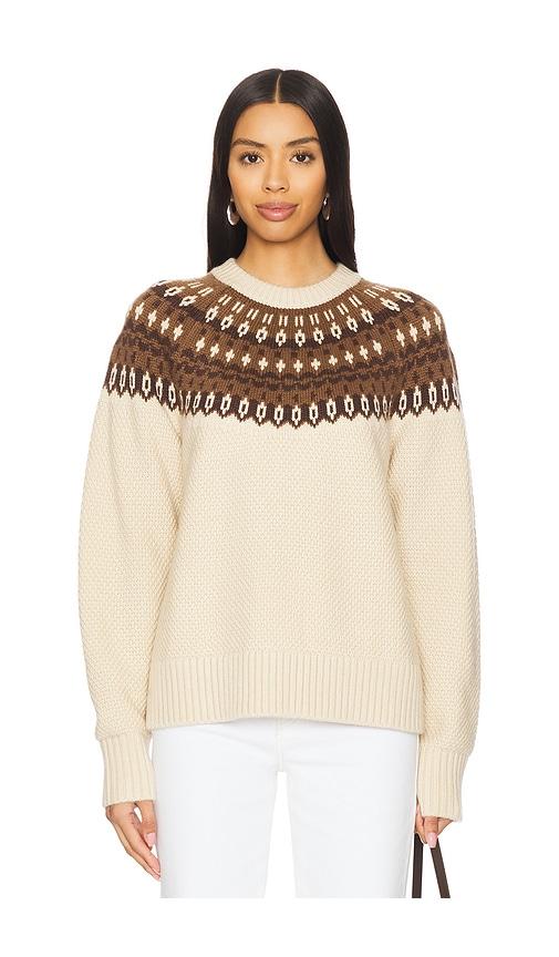 lovers and friends andrea fairisle sweater in beige.