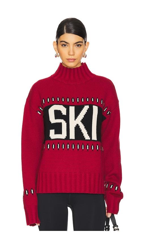 lovers and friends annabel ski sweater in red.