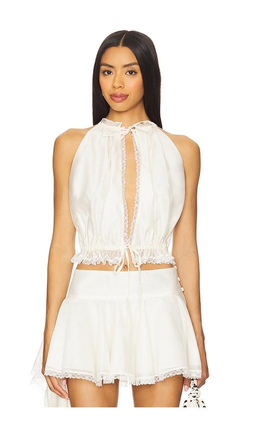 lovers and friends annecy top in ivory.