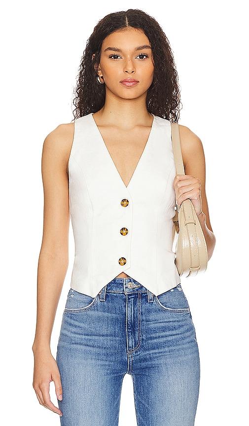 lovers and friends asa vest in ivory.