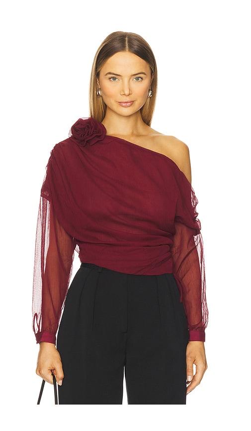 lovers and friends asha top in burgundy.