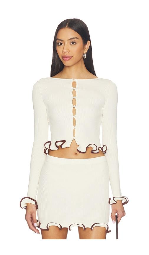lovers and friends bella cardigan in ivory.