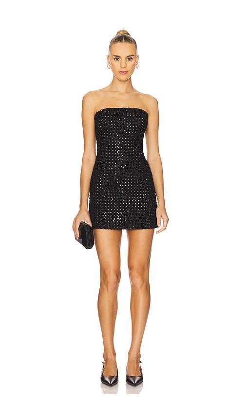 lovers and friends berner mini dress in black.
