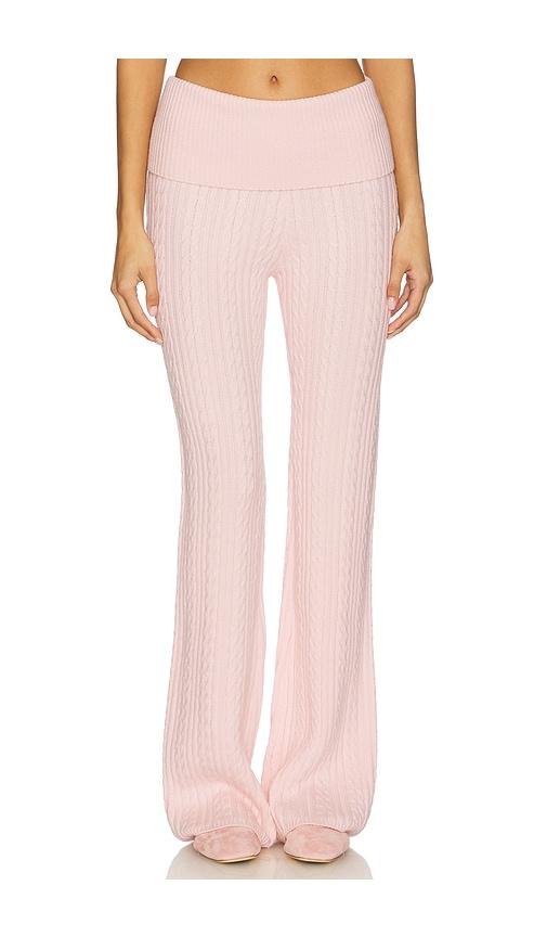 lovers and friends bessie knit pant in pink.