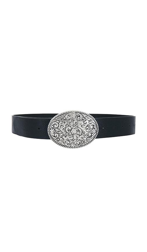 lovers and friends braxton buckle belt in black.