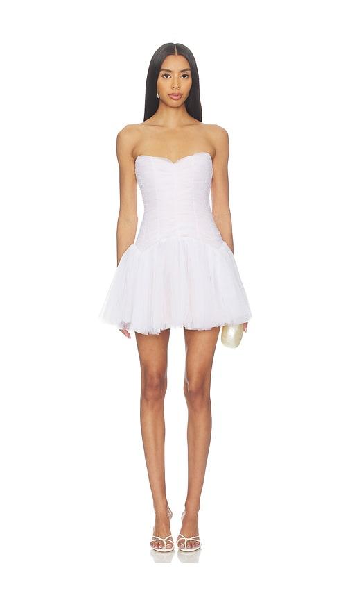 lovers and friends brooke mini dress in white.