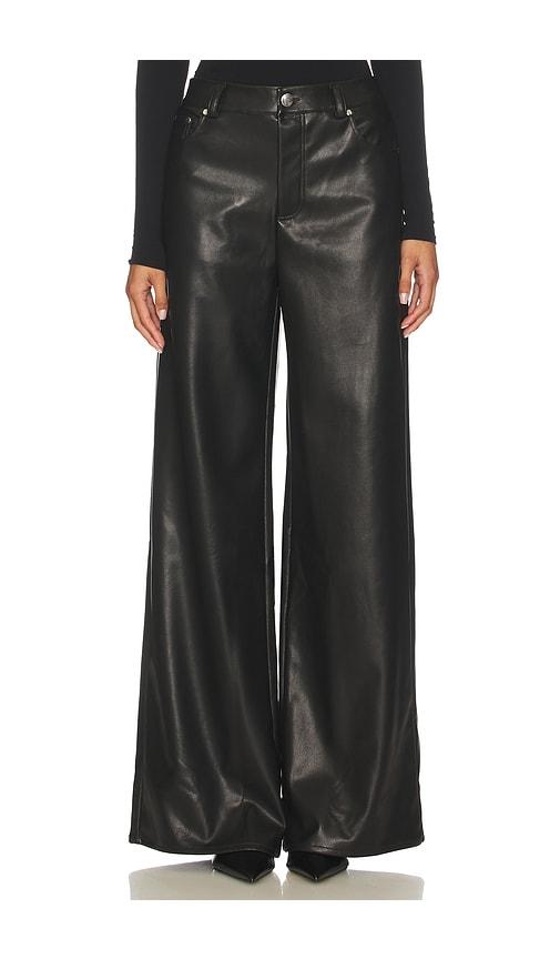 lovers and friends brooklyn faux leather pant in black.
