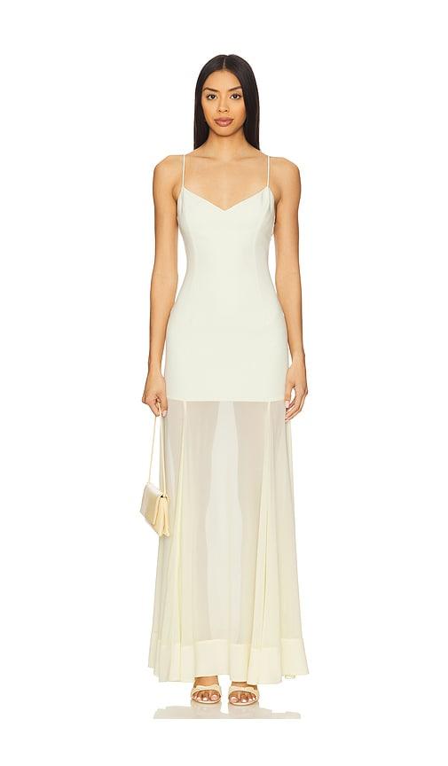 lovers and friends caden maxi dress in lemon.