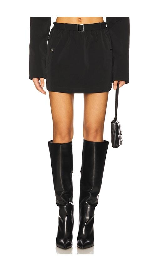 lovers and friends cameron utility mini skirt in black.