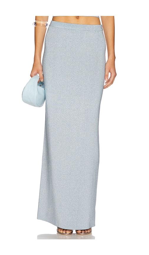 lovers and friends carla maxi skirt in blue.