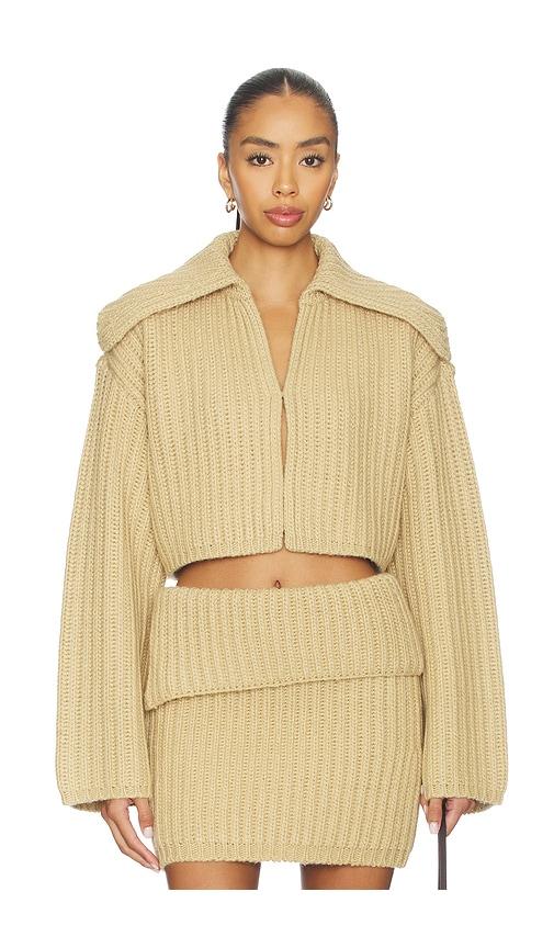 lovers and friends carolina cardigan in tan.