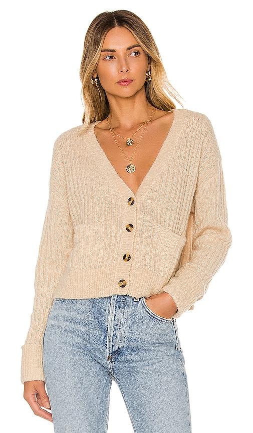 lovers and friends caroline cardigan in beige.