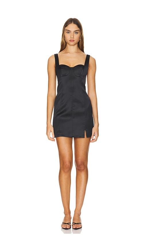 lovers and friends carpenter mini dress in black.