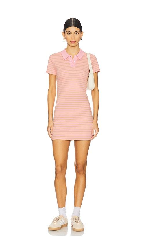 lovers and friends carrie polo mini dress in blush.