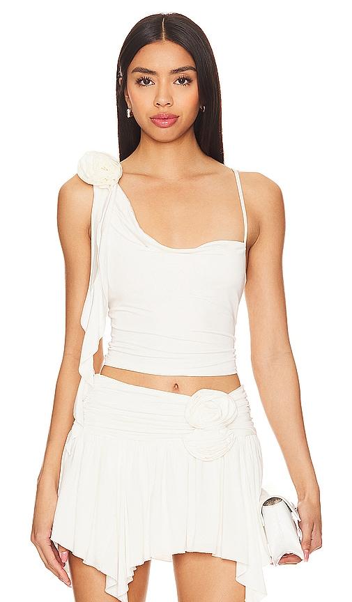 lovers and friends casey top in white.