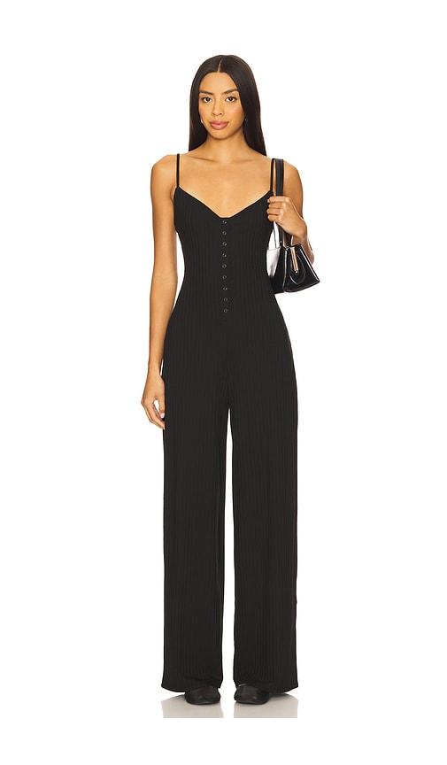 lovers and friends cassie jumpsuit in black.