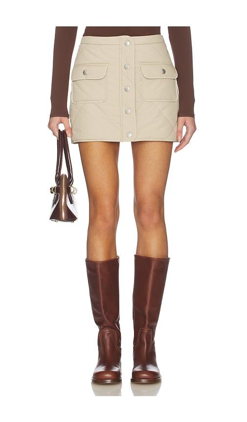 lovers and friends cecilie mini skirt in taupe.