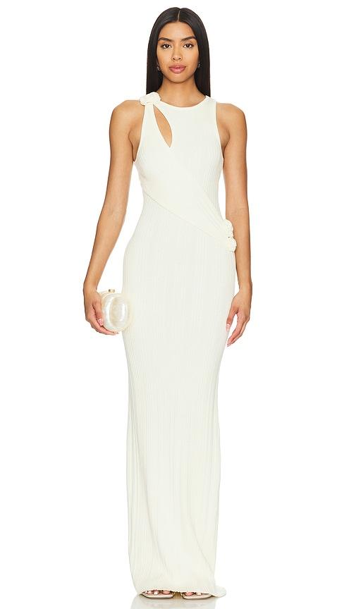 lovers and friends ceres maxi dress in ivory.