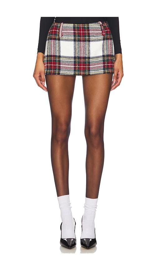 lovers and friends cher mini skort in red,grey.