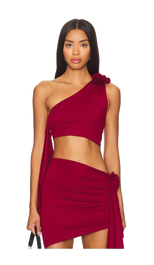 lovers and friends cordelia top in burgundy.