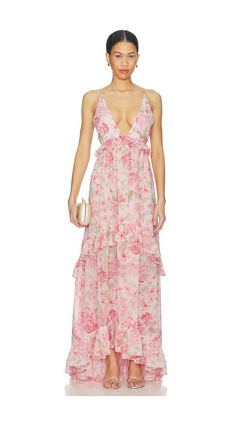 lovers and friends cristina gown in pink.