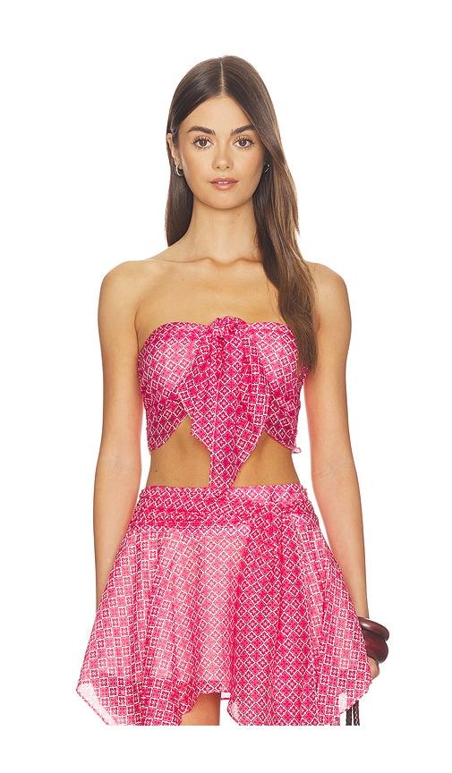 lovers and friends daisy top in red.