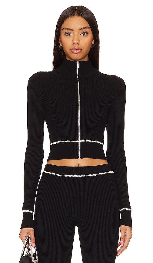 lovers and friends dani embellished sweater in black.
